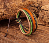 10PCS Surfer Men's Women's Friendship Hemp Leather Bracelet Wristband