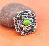 10Pcs Light Green Western Silver Cross Concho Shank Buttton