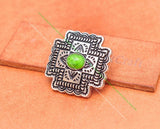 10Pcs Light Green Western Silver Cross Concho Shank Buttton