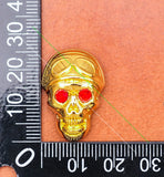 10Pcs Western Biker Skull Concho Red Crystal For Leathercraft Belt Horse Saddle