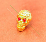 10Pcs Western Biker Skull Concho Red Crystal For Leathercraft Belt Horse Saddle