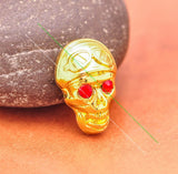 10Pcs Western Biker Skull Concho Red Crystal For Leathercraft Belt Horse Saddle
