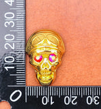 10Pcs Western Biker Skull Concho Red Crystal For Leathercraft Belt Saddle