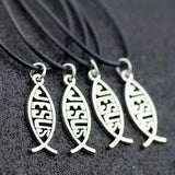 10pcs Ichthys Jesus Fish Pendant Charms HJ16