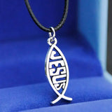10pcs Ichthys Jesus Fish Pendant Charms HJ16