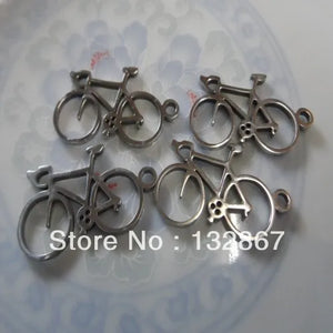10pcs Bicycle Charms Stainless Steel Pendant Necklace DIY Jewelry Finding
