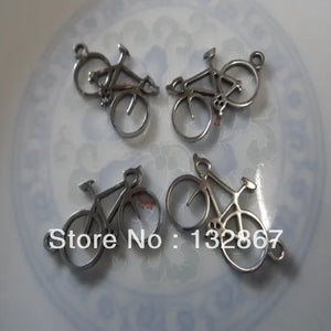 10pcs Bicycle Charms Stainless Steel Pendant Necklace DIY Jewelry Finding