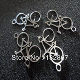 10pcs Bicycle Charms Stainless Steel Pendant Necklace DIY Jewelry Finding
