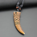 12pcs Boy Men's Wolf Tooth Charms Pendants Necklace MN334