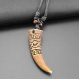 12pcs Boy Men's Wolf Tooth Charms Pendants Necklace MN334