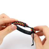 Spain Flag Eco Leather Bracelets Unisex Accessories Bangles