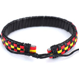 Spain Flag Eco Leather Bracelets Unisex Accessories Bangles