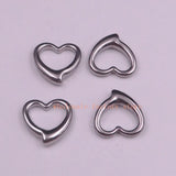 30pcs Stainless Steel Heart Charms Pendant DIY Jewelry Finding