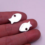30pcs High Polished Fish Tag Charms Stainless Steel Bulk Jewelry Finding DIY