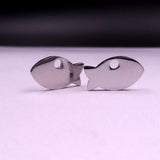 30pcs High Polished Fish Tag Charms Stainless Steel Bulk Jewelry Finding DIY
