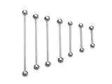 50pcs 16g Surgical Steel Straight Barbells Body Jewelry Pick Sizes