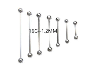 50pcs 16g Surgical Steel Straight Barbells Body Jewelry Pick Sizes