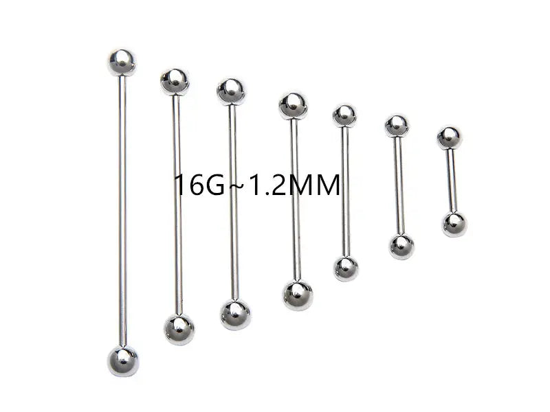 50pcs 16g Surgical Steel Straight Barbells Body Jewelry Pick Sizes