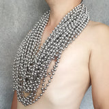 5m Huge Silver Stainless Steel Ball Bead Chain Necklace Jewelry findings