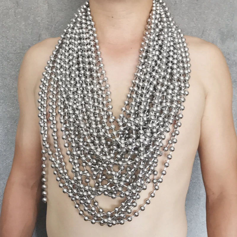 5m Huge Silver Stainless Steel Ball Bead Chain Necklace Jewelry findings