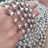 5m Huge Silver Stainless Steel Ball Bead Chain Necklace Jewelry findings