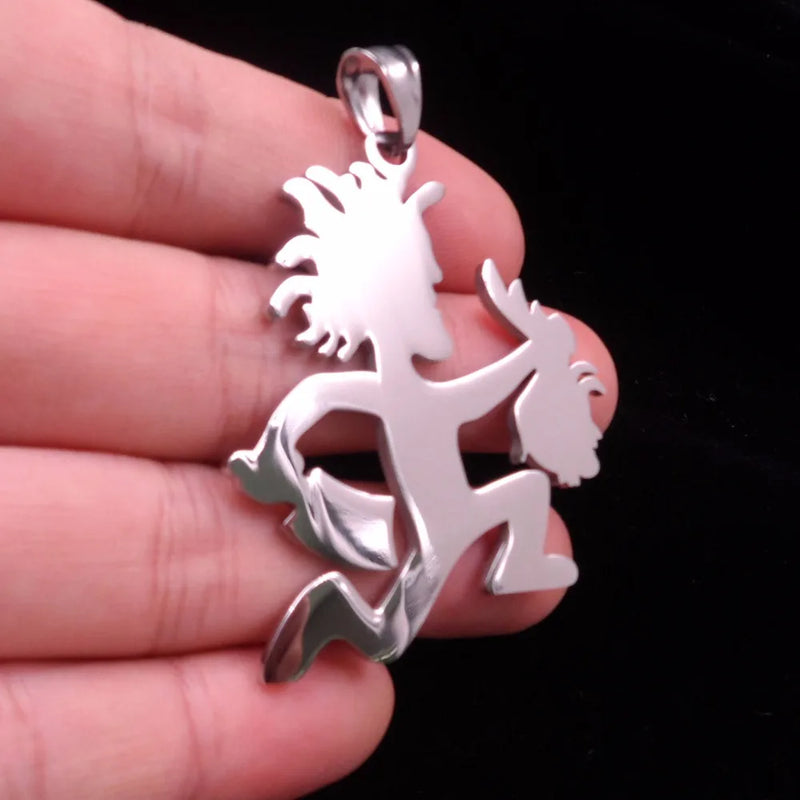 5pcs Stainless Steel Hatchetman with Girls Head Charm Juggalo ICP