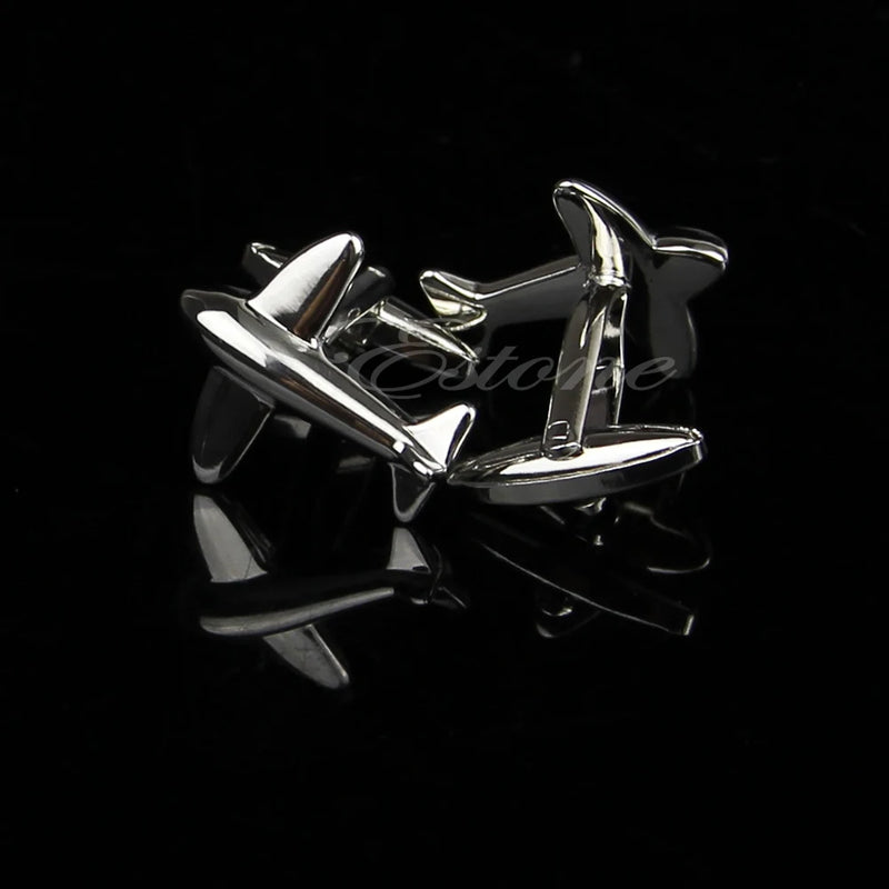 Vintage Stainless Steel Round Wedding Mens Cuff Links