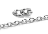 10m 3mm Stainless Steel Oval Chain DIY Jewelry Making Bulk
