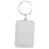 10Pcs Rectangle Photo Frame Keyring 3.3x5cm
