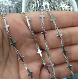 5m Stainless Steel Cross Joint Link Chain Jewelry Finding