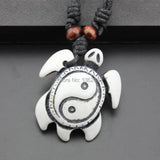 12PCS Tai Chi Yin Yang Turtles Pendant Necklace Amulet MN433