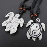 12PCS Tai Chi Yin Yang Turtles Pendant Necklace Amulet MN433