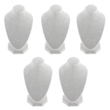 5 Velvet Necklace Bust Display Shop Pendant Chain Jewelry Stand