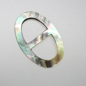 5pcs Beauty Scarf Ring Buckle Shell 1.2x1.7in Beige