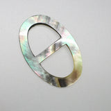 5pcs Beauty Scarf Ring Buckle Shell 1.2x1.7in Beige