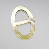 5pcs Beauty Scarf Ring Buckle Shell 1.2x1.7in Beige
