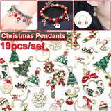 Mixed Christmas Pendant Metal Enamel Charms Ornaments Beads Xmas Tree Pendants