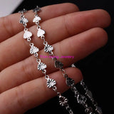 5m Stainless Steel 5mm Girls Heart Chain Link DIY Jewelry
