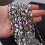 5m Stainless Steel 5mm Girls Heart Chain Link DIY Jewelry