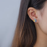 Butterfly Stud Earrings 925 Sterling Silver Women's Jewelry