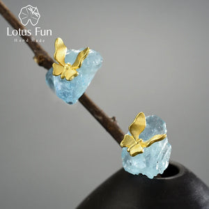 Butterfly Stud Earrings 925 Sterling Silver Women's Jewelry