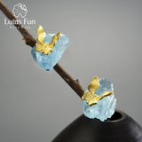 Butterfly Stud Earrings 925 Sterling Silver Women's Jewelry