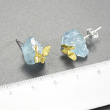 Butterfly Stud Earrings 925 Sterling Silver Women's Jewelry