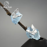Butterfly Stud Earrings 925 Sterling Silver Women's Jewelry