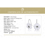 925 Silver Flower in the Rain Dangle Earrings