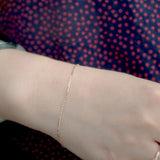 LouLeur 14K 925 Sterling Silver Bracelets Thin Chain Bracelets For Women