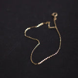 LouLeur 14K 925 Sterling Silver Bracelets Thin Chain Bracelets For Women