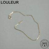 LouLeur 14K 925 Sterling Silver Bracelets Thin Chain Bracelets For Women