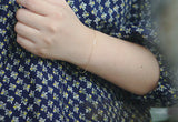 LouLeur 14K 925 Sterling Silver Bracelets Thin Chain Bracelets For Women