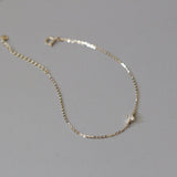 925 Silver Bracelet with Single Zircon, Summer Jewelry Gift